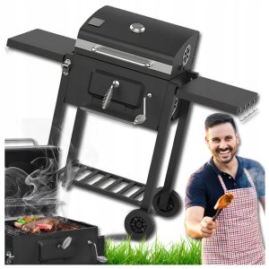 GRILL WĘGLOWY BBQ OGRODOWY POKRYWA POPIELNIK KORBA